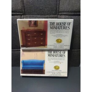 the house of miniatures Chippendale Sofa And 3 Drawer Chest Bundle Of‎ 2